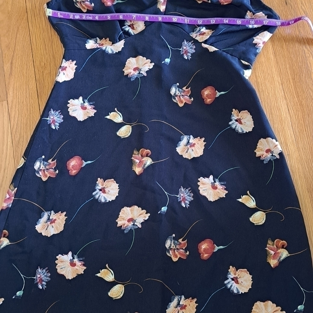 Scarlett Women's Small Black Floral Sleeveless Dress Sweatheart Baby Doll Y2K - Picture 8 of 11